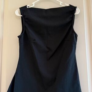 Black Anthropology Boat Neck Top